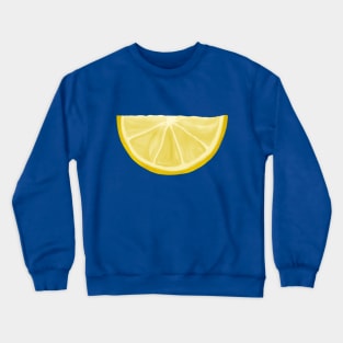 Yellow Watercolor Juicy Lemon Wedge Crewneck Sweatshirt